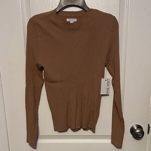 Nine West Women's Brown Crew Neck Sweater